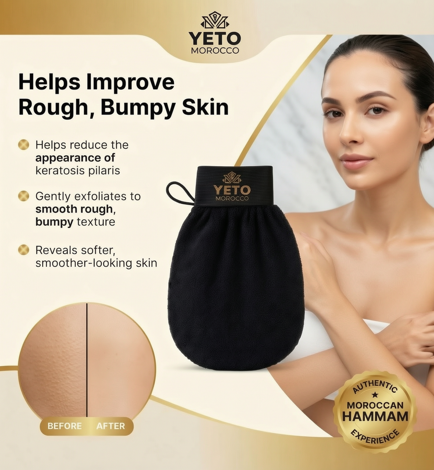 Authentic Moroccan Kessa Exfoliating Glove